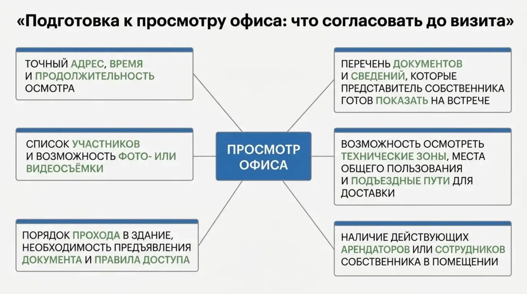Подготовка к просмотру офиса